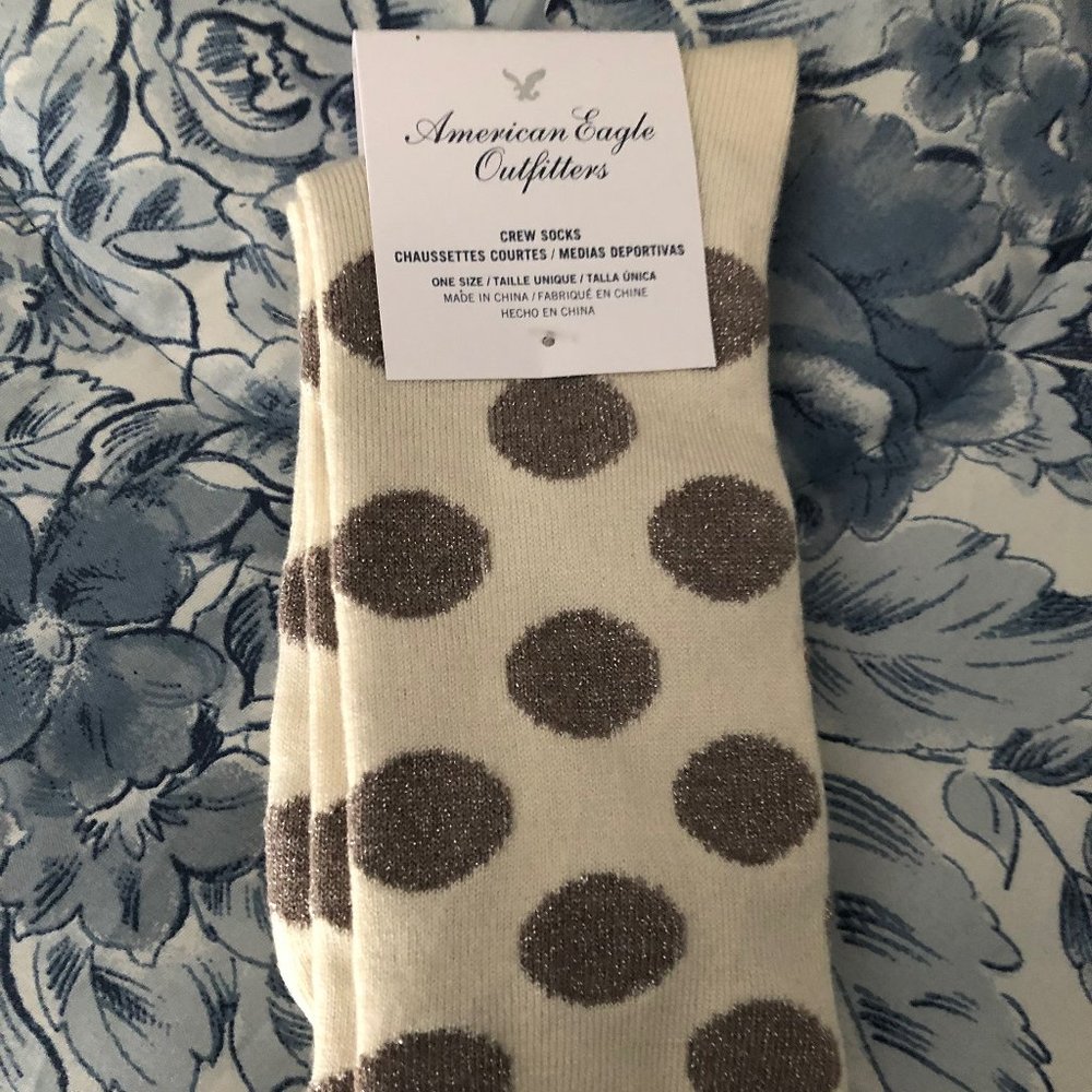 American Eagle Polka Dot Crew Socks
